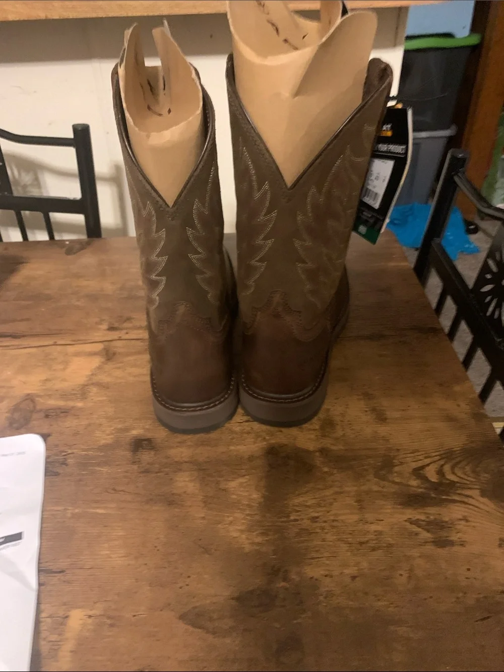 Ariat Men's Brown Leather Western Work Boots